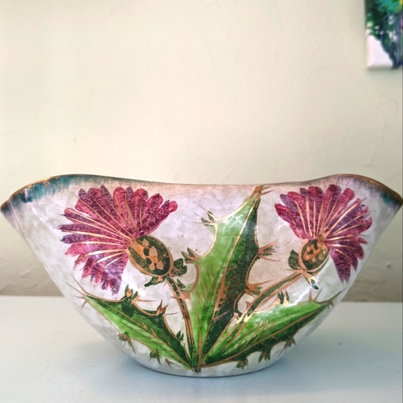 Italian Other - Italian Handmade Pottery Thistle Bowl
